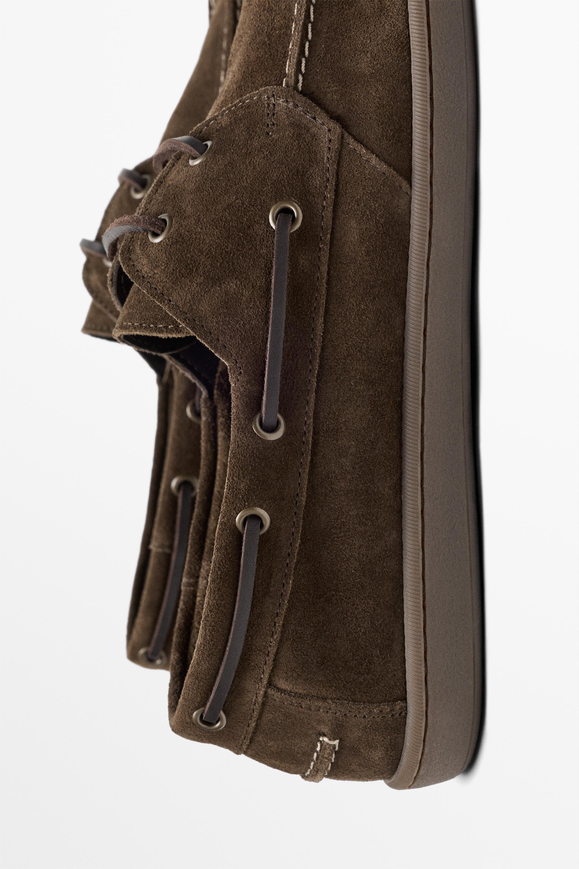 Soft leather boat shoe